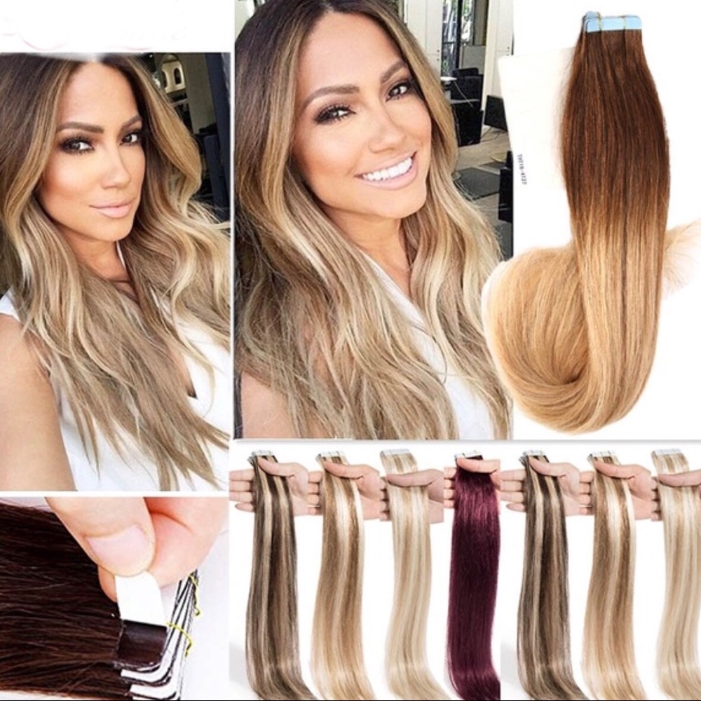 100% Real Hair Tape-In Extensions (Ombré)